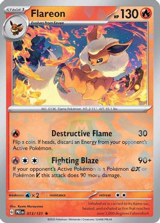 Flareon (Master Ball Pattern) 13/131 - [SV Prismatic Evolutions] Holofoil