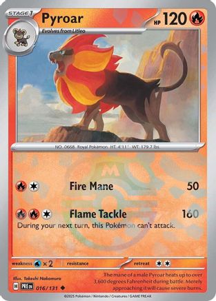 Pyroar (Master Ball Pattern) 16/131 - [SV Prismatic Evolutions] Holofoil
