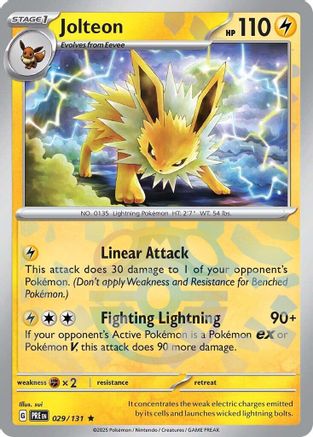 Jolteon (Master Ball Pattern) 30/131 - [SV Prismatic Evolutions] Holofoil