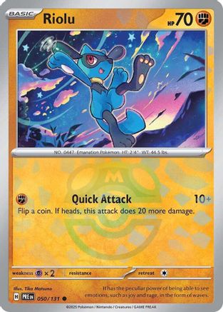 Riolu (Master Ball Pattern) 50/131 - [SV Prismatic Evolutions] Holofoil