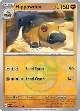 Hippowdon (Master Ball Pattern) 53/131 - [SV Prismatic Evolutions]