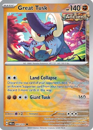 Great Tusk (Master Ball Pattern) 55/131- [SV Prismatic Evolutions]
