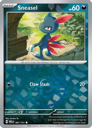 Sneasel (Master Ball Pattern) 61/131  - [SV Prismatic Evolutions] Holofoil