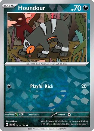 Houndour (Master Ball Pattern) 62/131  - [SV Prismatic Evolutions] Holofoil