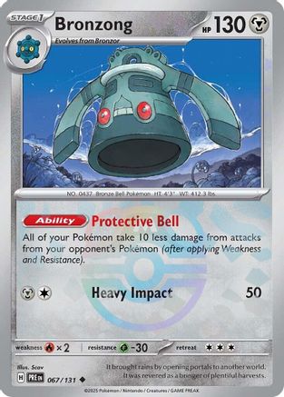 Bronzong (Master Ball Pattern) 67/131 - [SV Prismatic Evolutions]