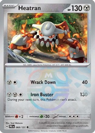 Heatran (Master Ball Pattern) 68/131 - [SV Prismatic Evolutions] Holofoil