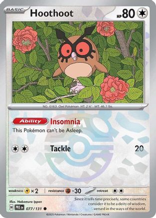 Hoothoot (Master Ball Pattern) 77/131  - [SV Prismatic Evolutions]