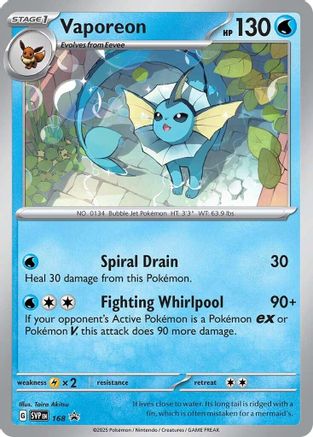 Vaporeon - 168 (Cosmos Holo) 168 - [SV Scarlet & Violet Promo Cards] Holofoil