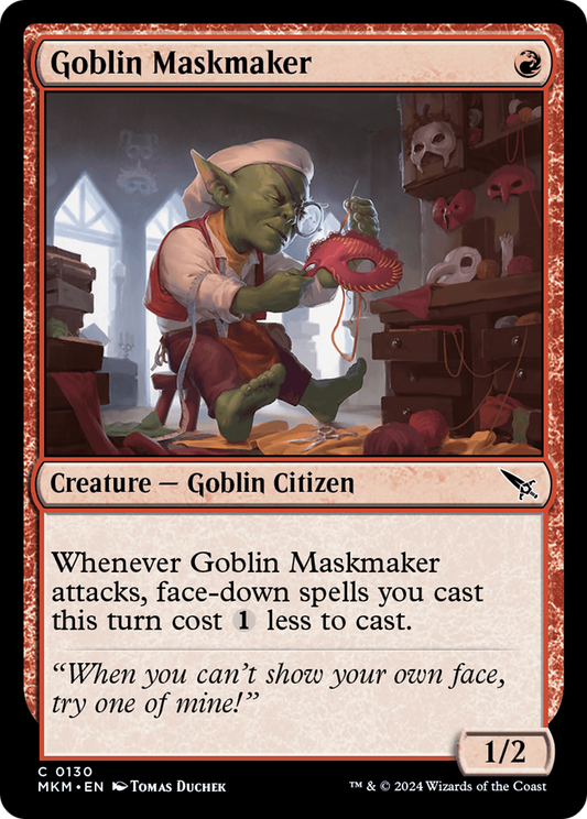 Goblin Maskmaker (MKM-130) - [Murders at Karlov Manor] Foil
