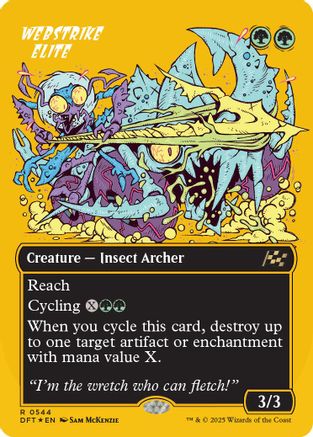 Webstrike Elite (Borderless) (First-Place Foil) (DFT-544) - [Aetherdrift] Foil