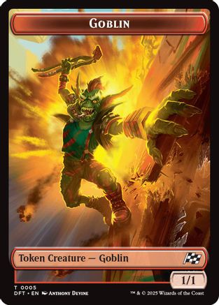 Goblin // Thopter (0010) Double-Sided Token (DFT-5 // 10) - [Aetherdrift] Foil