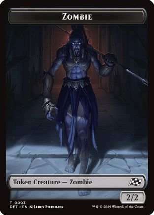 Zombie (0003) // Pilot Double-Sided Token (DFT-3 // 1) - [Aetherdrift] Foil