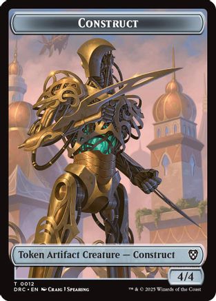 Construct // Nalaar Aetherjet Double-Sided Token (DRC-12 // 16) - [Commander: Aetherdrift] Foil