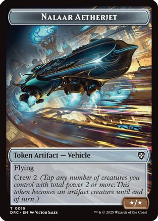 Nalaar Aetherjet // Treasure Double-Sided Token (DRC-16 // 11) - [Commander: Aetherdrift]