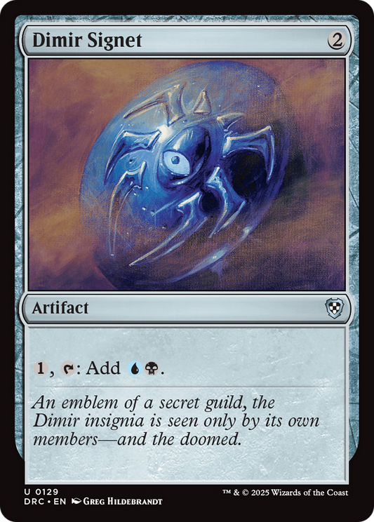 Dimir Signet (DRC-129) - [Commander: Aetherdrift]
