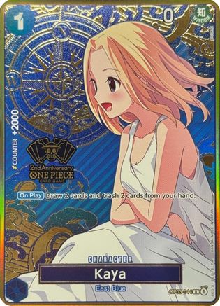 Kaya (One Piece Japanese Version 2nd Anniversary Set) (OP03-044) - One Piece Promotion Cards