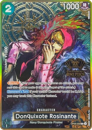 Donquixote Rosinante (One Piece Japanese Version 2nd Anniversary Set) (OP05-030) - One Piece Promotion Cards