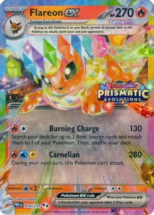 Flareon ex - 014/131 (Prismatic Evolutions Stamp) 14 - [Miscellaneous Cards & Products] Holofoil