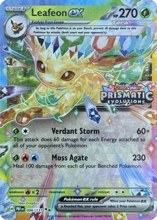 Leafeon ex - 006/131 (Prismatic Evolutions Stamp) 6 - [Miscellaneous Cards & Products] Holofoil