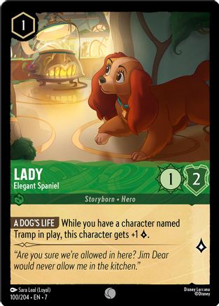 Lady - Elegant Spaniel (100/204) Cold Foil - Archazias Island