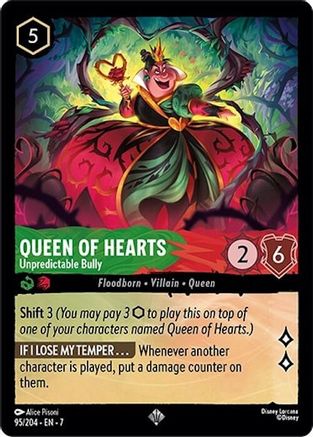 Queen of Hearts - Unpredictable Bully (95/204) Cold Foil - Archazias Island