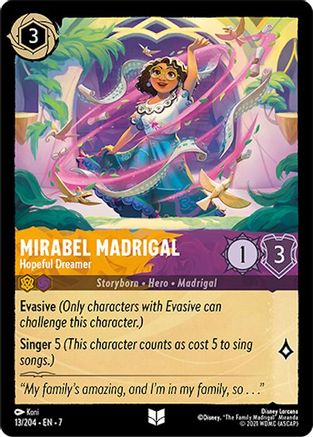Mirabel Madrigal - Hopeful Dreamer (13/204) Cold Foil - Archazias Island