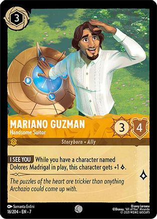 Mariano Guzman - Handsome Suitor (16/204) Cold Foil - Archazias Island
