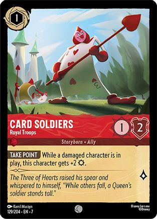 Card Soldiers - Royal Troops (129/204) Cold Foil - Archazias Island