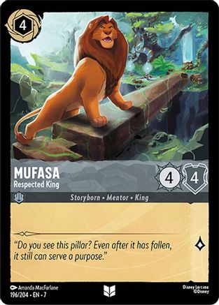 Mufasa - Respected King (196/204) Cold Foil - Archazias Island