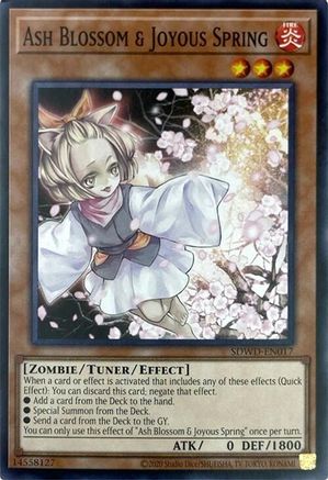 Ash Blossom & Joyous Spring (Unlimited Misprint) (SDWD-EN017) - Structure Deck: Blue-Eyes White Destiny Unlimited