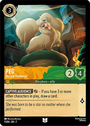 Peg - Natural Performer (7/204) Cold Foil - Archazias Island