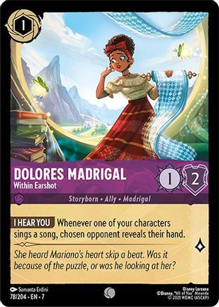 Dolores Madrigal - Within Earshot (78/204) Cold Foil - Archazias Island