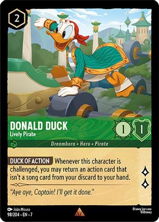 Donald Duck - Lively Pirate (98/204) Cold Foil - Archazias Island