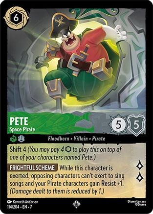 Pete - Space Pirate (114/204) Cold Foil - Archazias Island