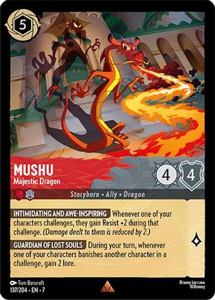 Mushu - Majestic Dragon (137/204) Cold Foil - Archazias Island