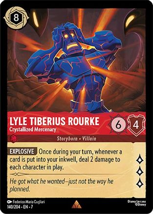 Lyle Tiberius Rourke - Crystallized Mercenary (140/204) Cold Foil - Archazias Island