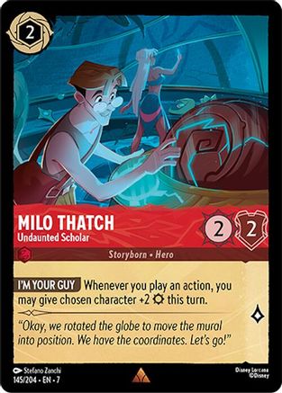Milo Thatch - Undaunted Scholar (145/204) Cold Foil - Archazias Island