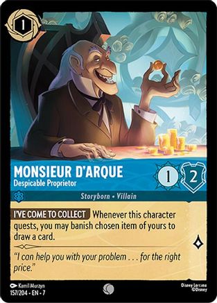 Monsieur D'Arque - Despicable Proprietor (157/204) Cold Foil - Archazias Island