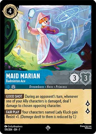 Maid Marian - Badminton Ace (176/204) Cold Foil - Archazias Island