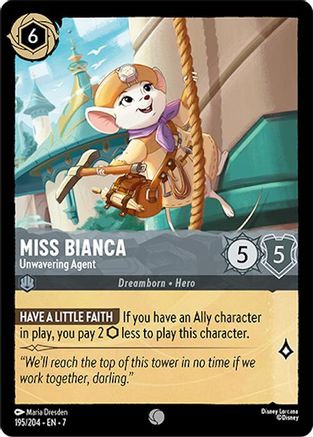 Miss Bianca - Unwavering Agent (195/204) Cold Foil - Archazias Island