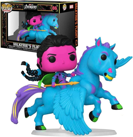 Funko POP! Rides Marvel Endgame Valyrie's Flight #86 [Blacklight] Exclusive