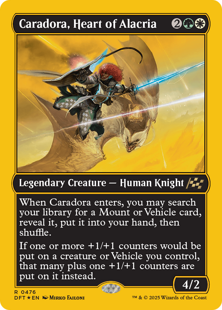 Caradora, Heart of Alacria (First-Place Foil) (DFT-476) - [Aetherdrift] Foil