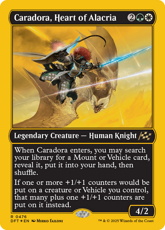 Caradora, Heart of Alacria (First-Place Foil) (DFT-476) - [Aetherdrift] Foil