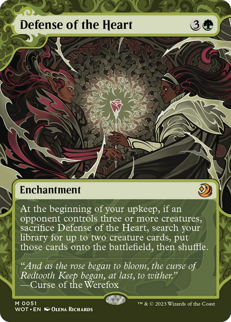 Defense of the Heart (WOT-051) - [Wilds of Eldraine: Enchanting Tales]: (Showcase) (Borderless)