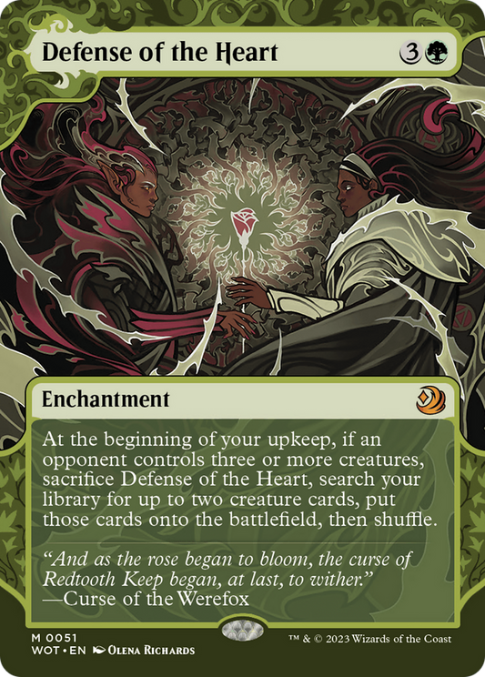 Defense of the Heart (WOT-051) - [Wilds of Eldraine: Enchanting Tales]: (Showcase) (Borderless)