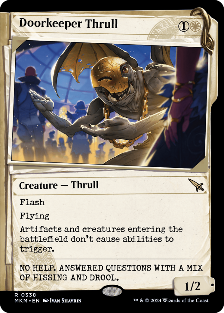 Doorkeeper Thrull (MKM-338) - [Murders at Karlov Manor]: (Showcase)