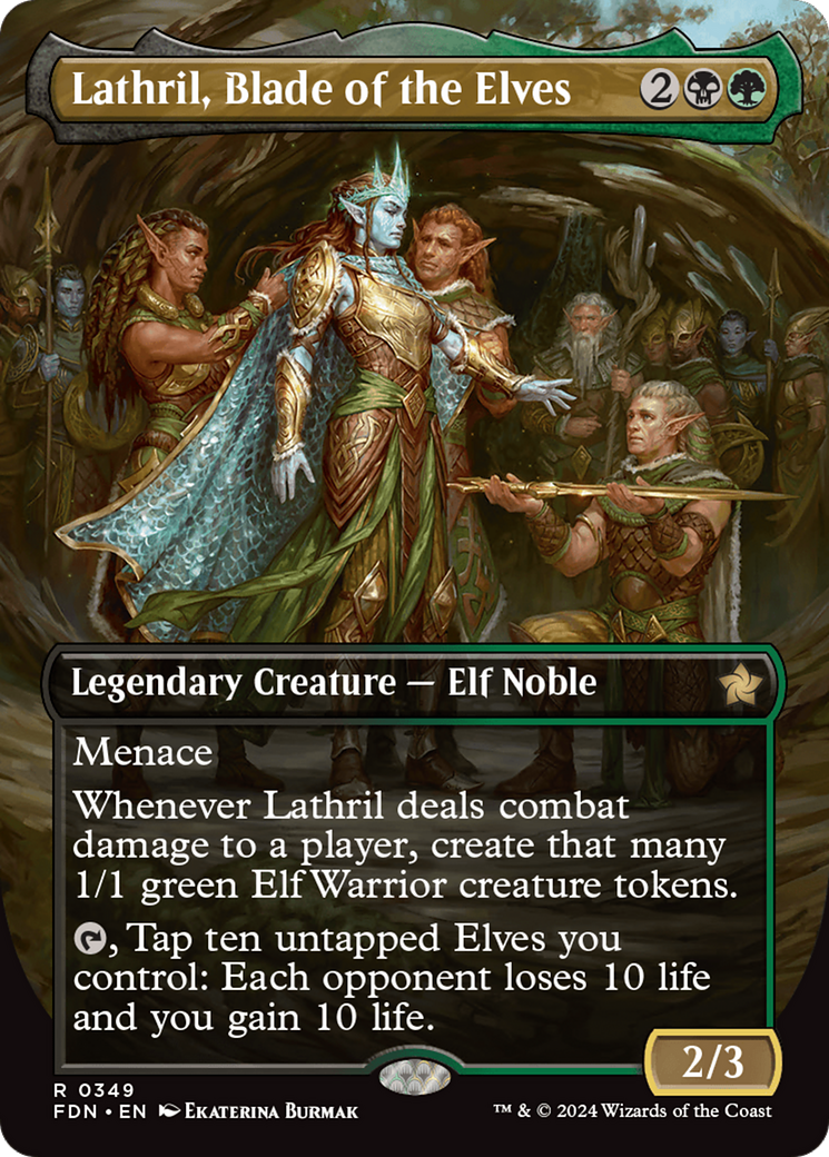 Lathril, Blade of the Elves (FDN-349) - [Foundations] (Borderless) Foil