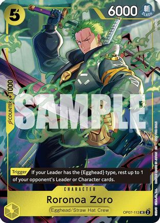 Roronoa Zoro (One Piece Day Dallas 2025) (OP07-113) - One Piece Promotion Cards