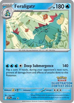 Feraligatr - 213 (Illustration Contest 2024) 213 - [SV Scarlet & Violet Promo Cards]
