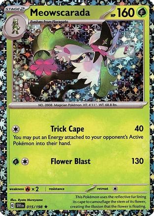 Meowscarada - 015/198 (Sparkle Holo) 15 - [Miscellaneous Cards & Products] Holofoil